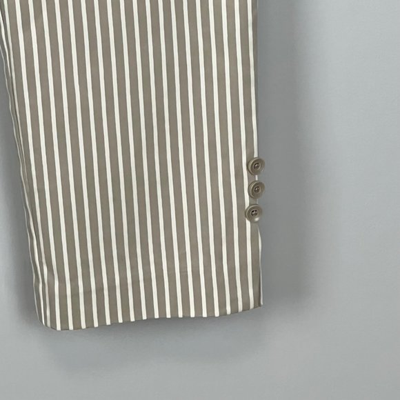 Chicos Womens So Slimming Brigitte Striped Button Ankle Pants Tan Neutral size 2 - Picture 10 of 15